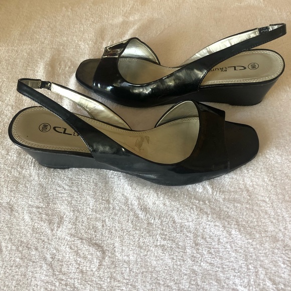 CL BY LAUNDRY BLACK SHOES SIZE 10W - Picture 2 of 3